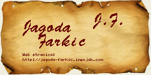 Jagoda Farkić vizit kartica